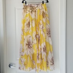 Chicwish Marvelous Floral Maxi Skirt in Yellow